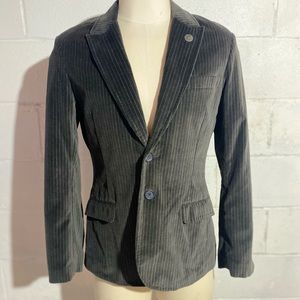 Velvet pinstripe blazer